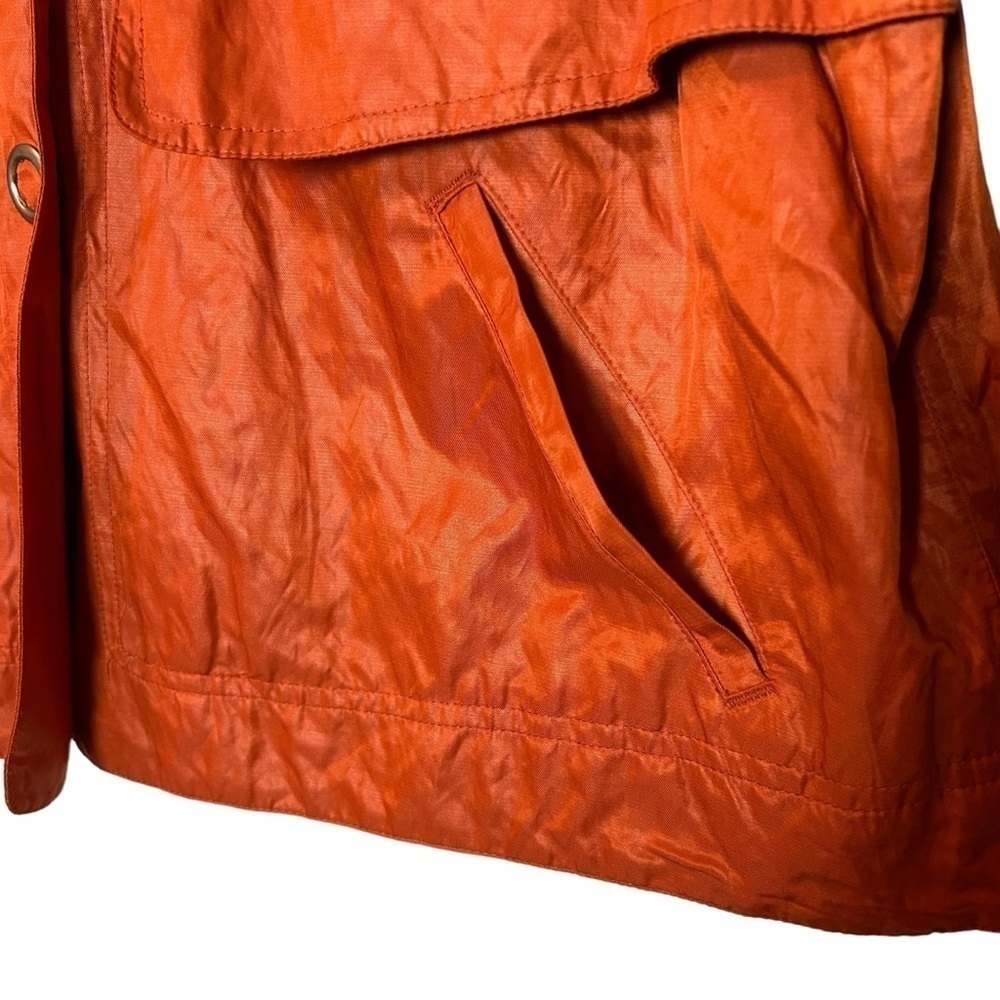 Chico’s Simple Sport Anna In Tiger Lily Orange Color Utility Style Jacket - Picture 5 of 16